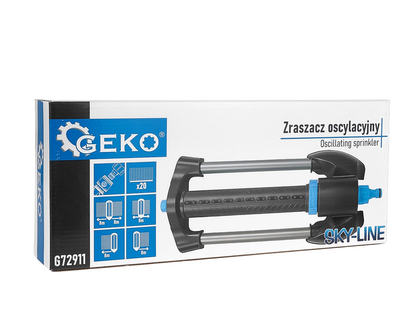 Aspersor oscilant reglabil cu 20 gauri Sky-Line, Geko G72911