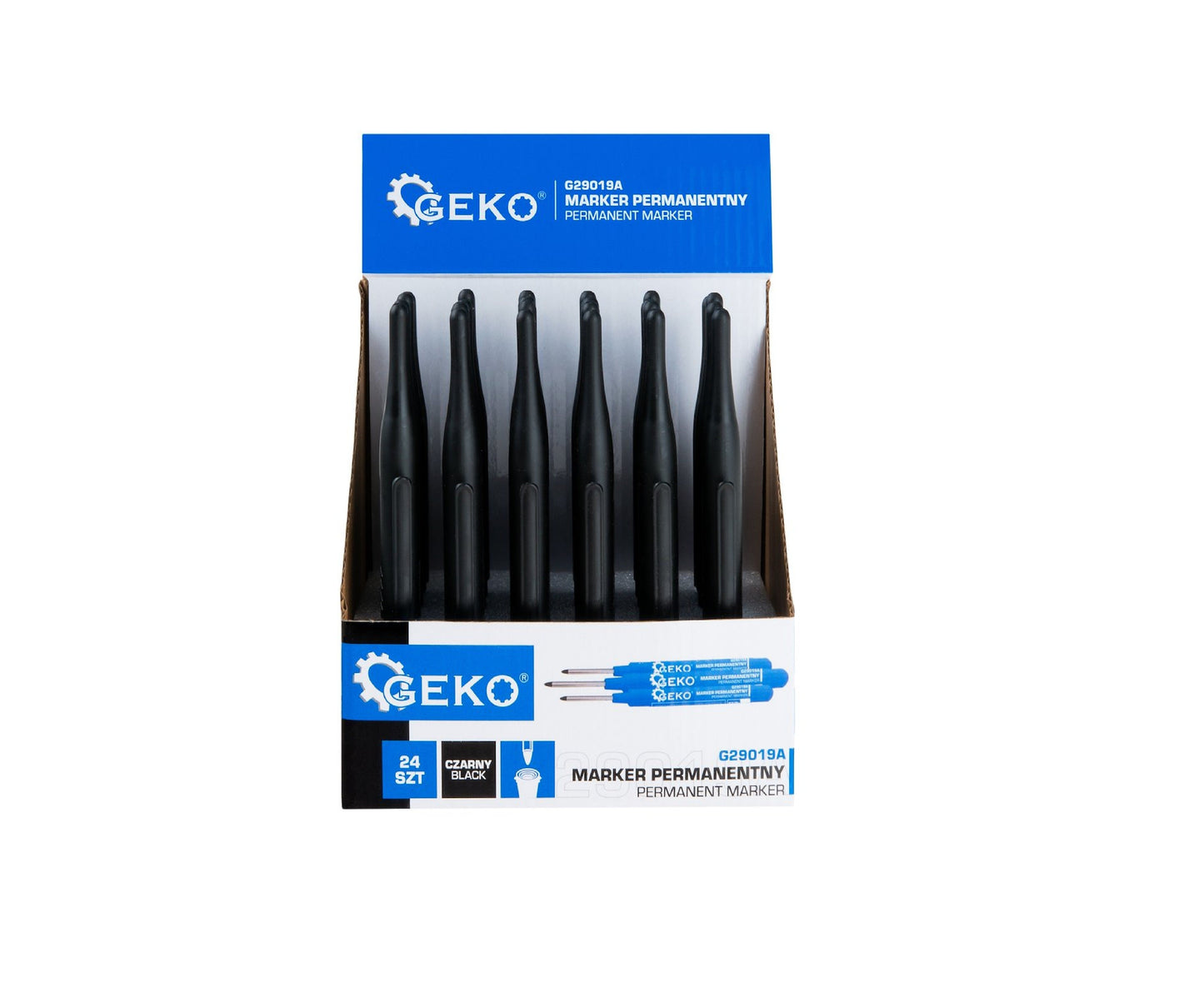 Set markere permanente pentru gaurire, 30 mm, 24 bucati, Geko G29019A