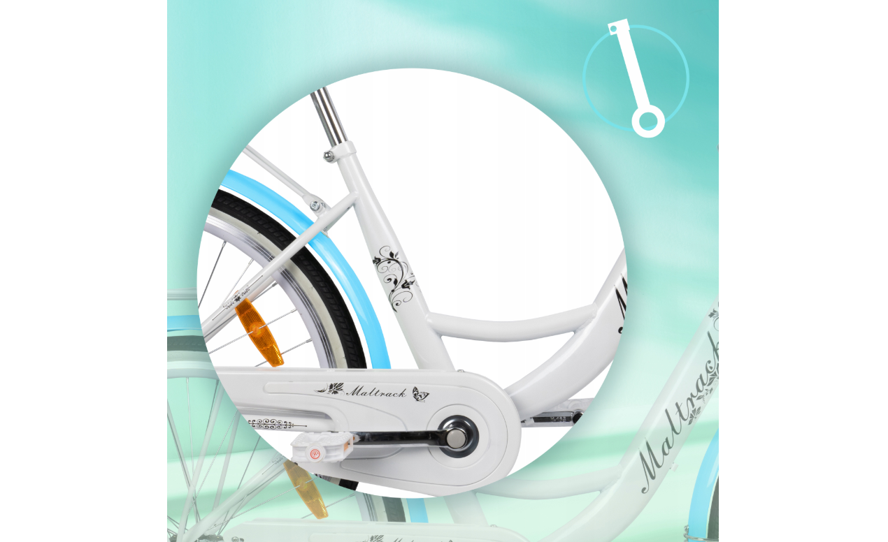 Bicicleta de oras dama 26x1,75, albastru mare, 17 kg, capacitate maxima 120 kg, MalTrack 111661