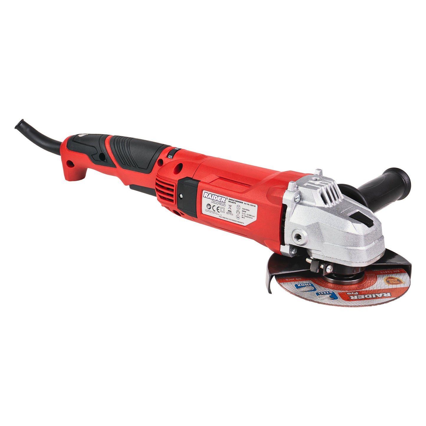 Polizor unghiular RD-AG76 900 W 125 mm, viteza variabila, Raider 020148