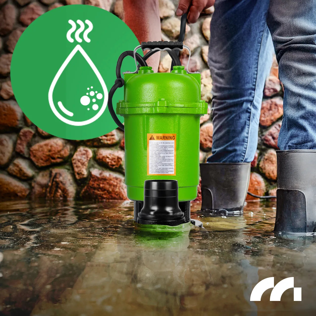 Pompa submersibila pentru apa murdara cu tocator si plutitor, 18000 l / h, MalTec 112726