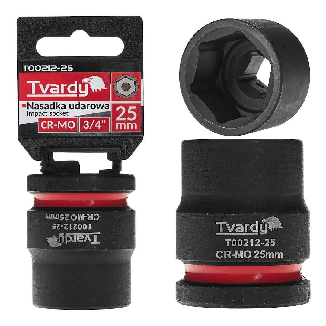Cheie tubulara de impact in 6 puncte, 3 / 4", 25 mm, Tvardy T00212-25