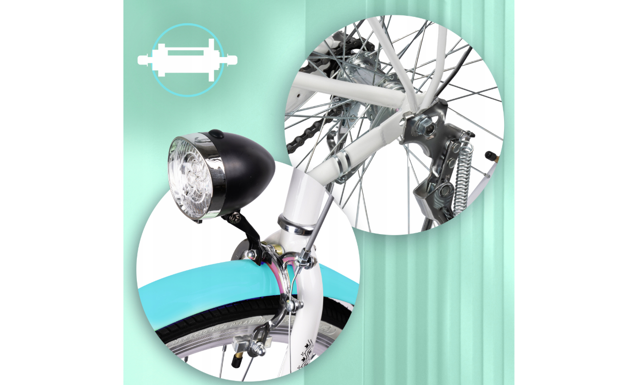 Bicicleta de oras dama 26x1,75, albastru mare, 17 kg, capacitate maxima 120 kg, MalTrack 111661