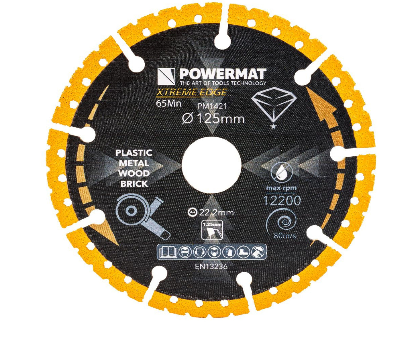 Disc diamantat universal PM-TDCS-1252T, 125 mm, Powermat PM1421