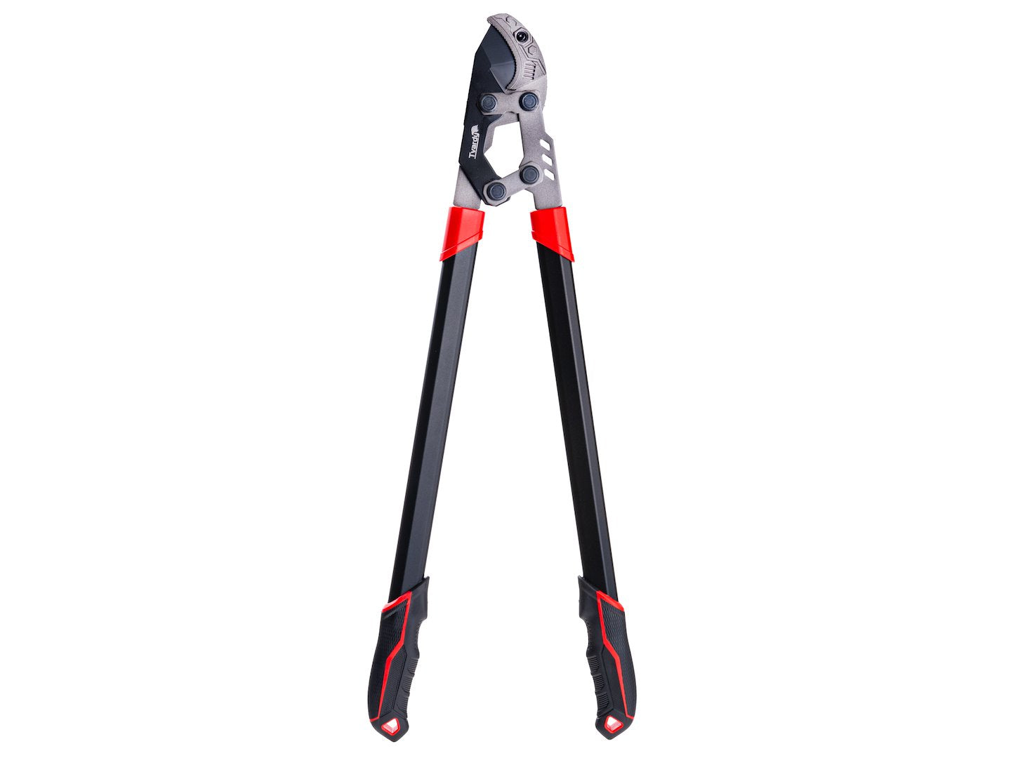 Foarfeca de gradina cu lama tip nicovala cu angrenaj, 790 mm, 65 Mn, PTFE, Tvardy T07418