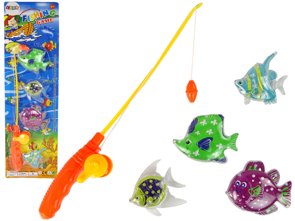 Set 4 pestisori si undita de jucarie, Multicolor, Lean 13072