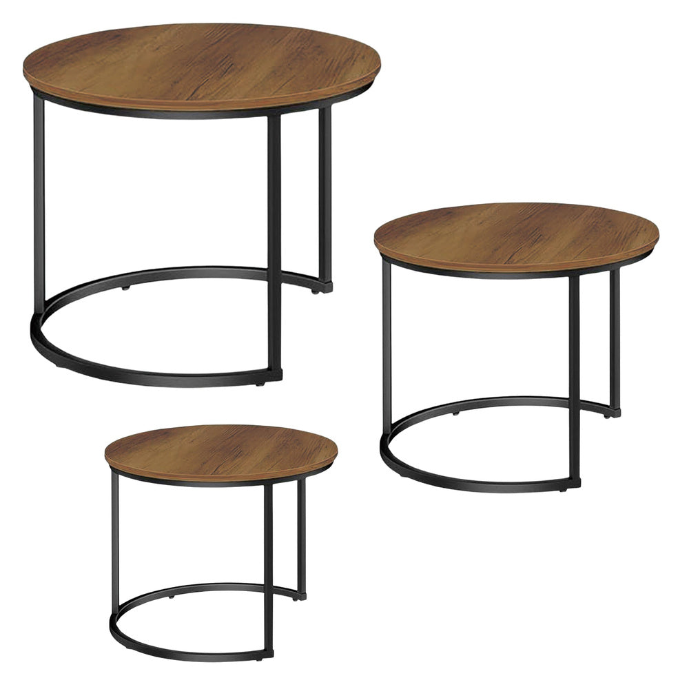 Set masute de cafea rotunde 3 in 1, 51cm 40cm 30cm, Lean 26620