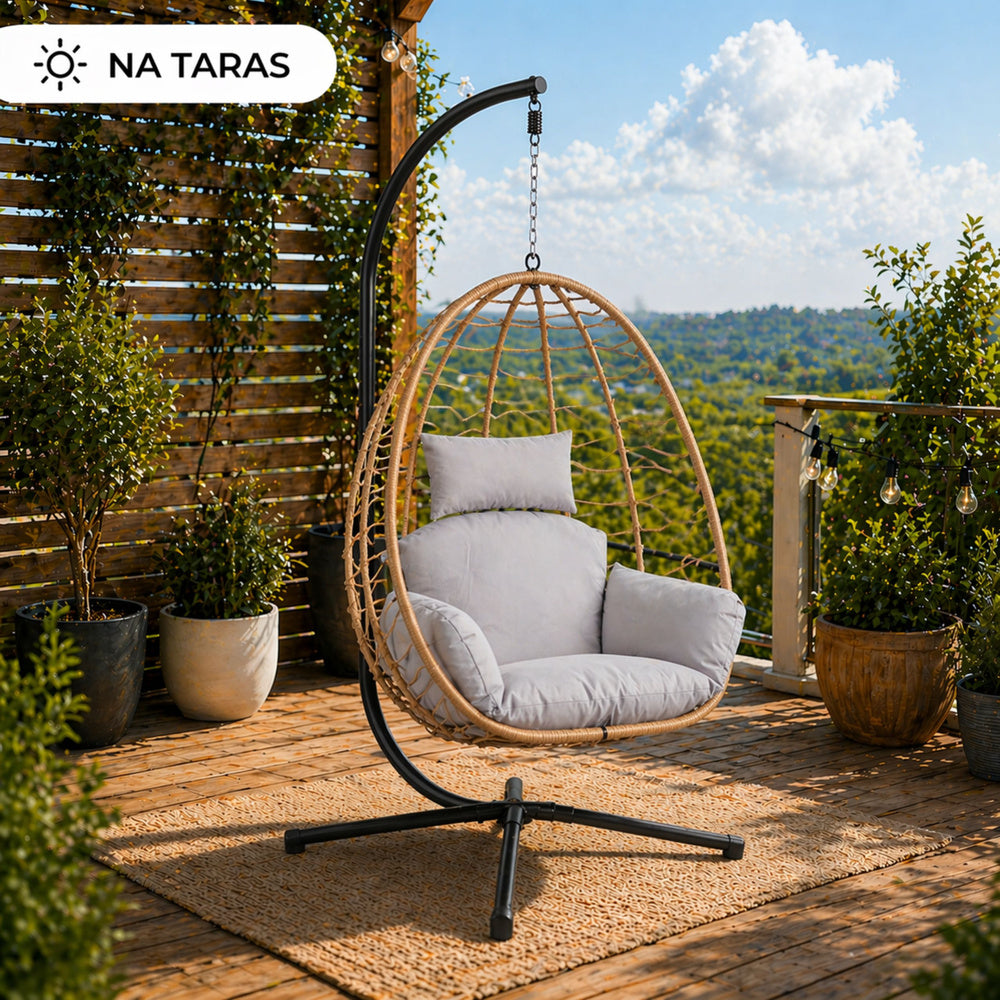Balansoar suspendat de gradina Cocoon, maro, 110 cm, Lean 30644