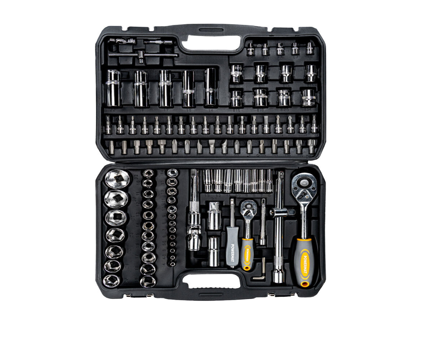 Trusa chei si biti PM-ZKNB-108SU, 1/2" | 1/4", 108 bucati, Powermat PM1614