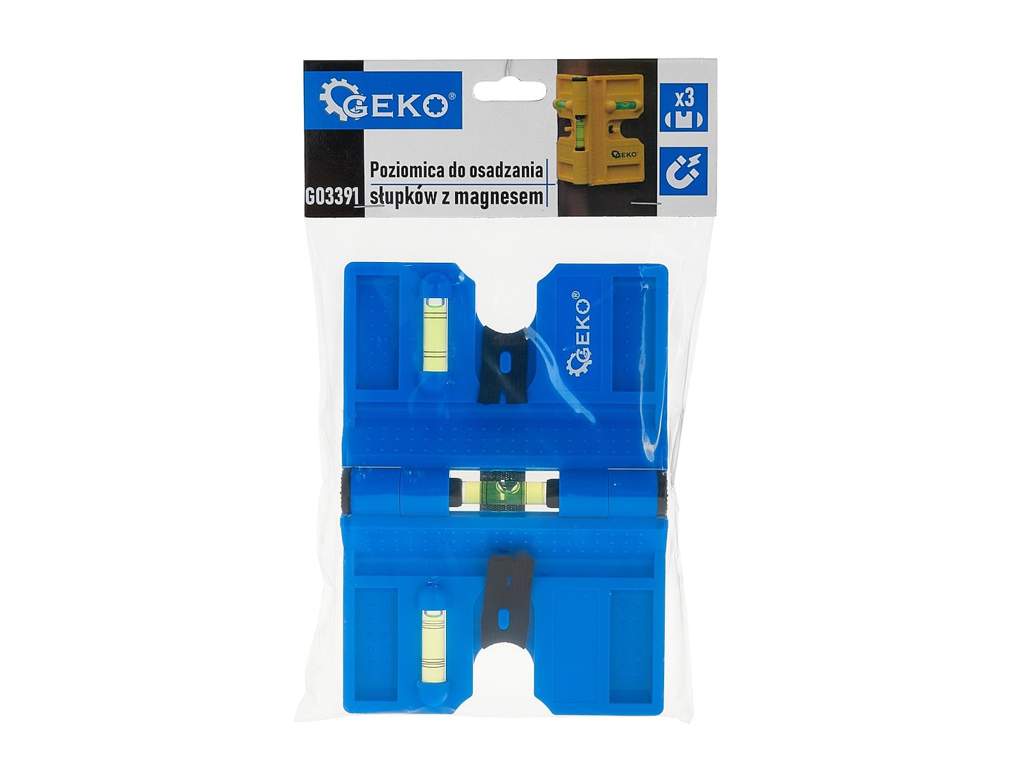 Nivela pentru montarea stalpilor cu magnet, Geko G03391