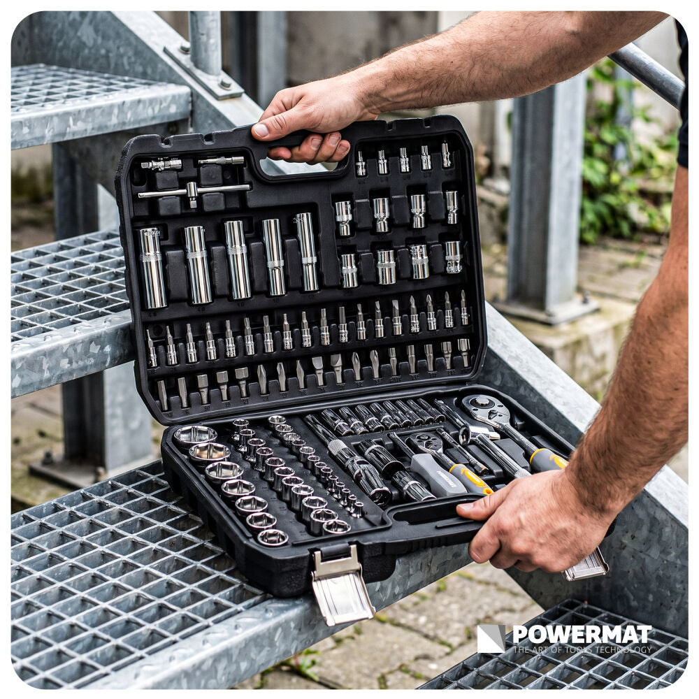 Trusa chei si biti PM-ZKNB-108SU, 1/2" | 1/4", 108 bucati, Powermat PM1614
