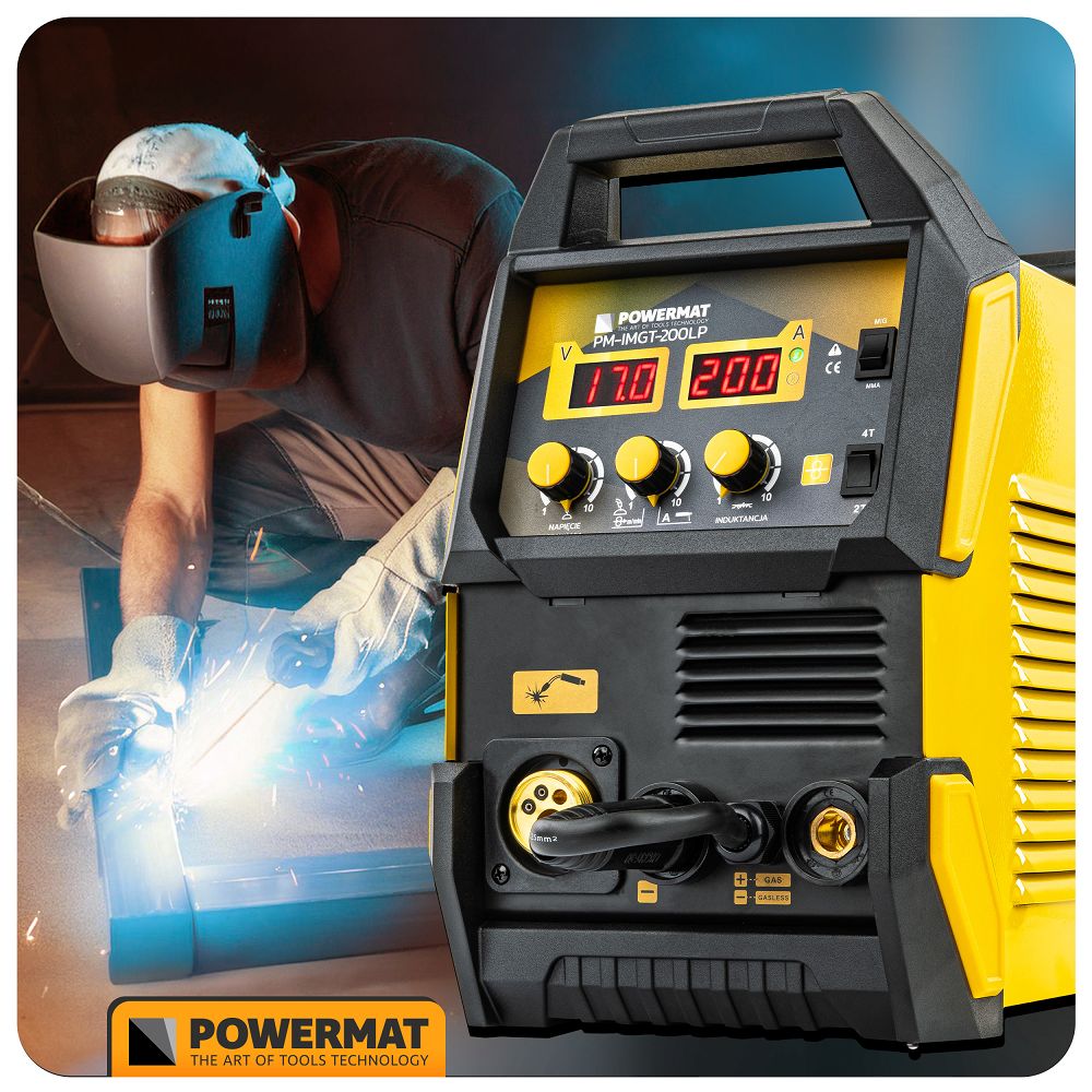 Aparat de sudura tip invertor migomat PM-IMGT-200LP, 200 A, Powermat PM1346