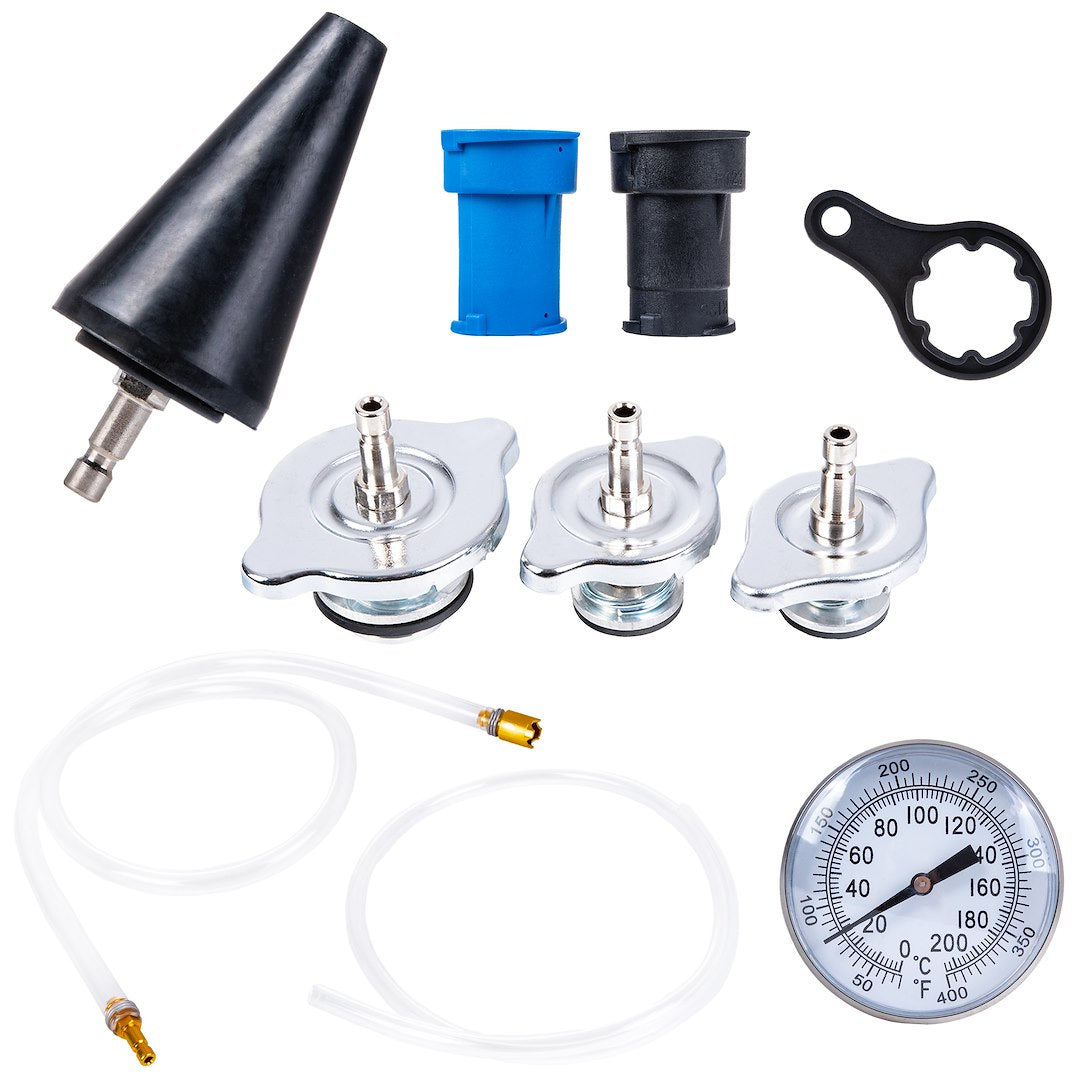 Kit tester profesional pentru radiatoare si sisteme de racire, 28 piese, Geko G02678