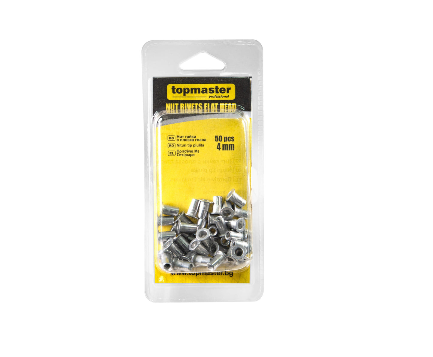 Set 50 piulite nituibile, 4 mm, Topmaster 511156