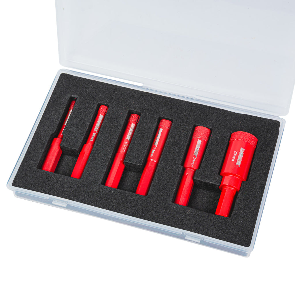 Set carote diamantate, Ø6-20mm, 6 bucati, Raider 157868