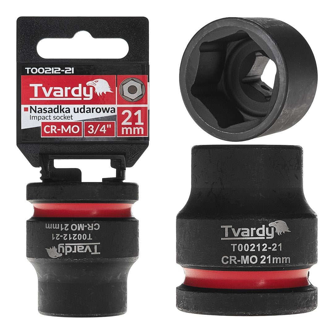 Cheie tubulara de impact in 6 puncte, 3 / 4", 21 mm, Tvardy T00212-21