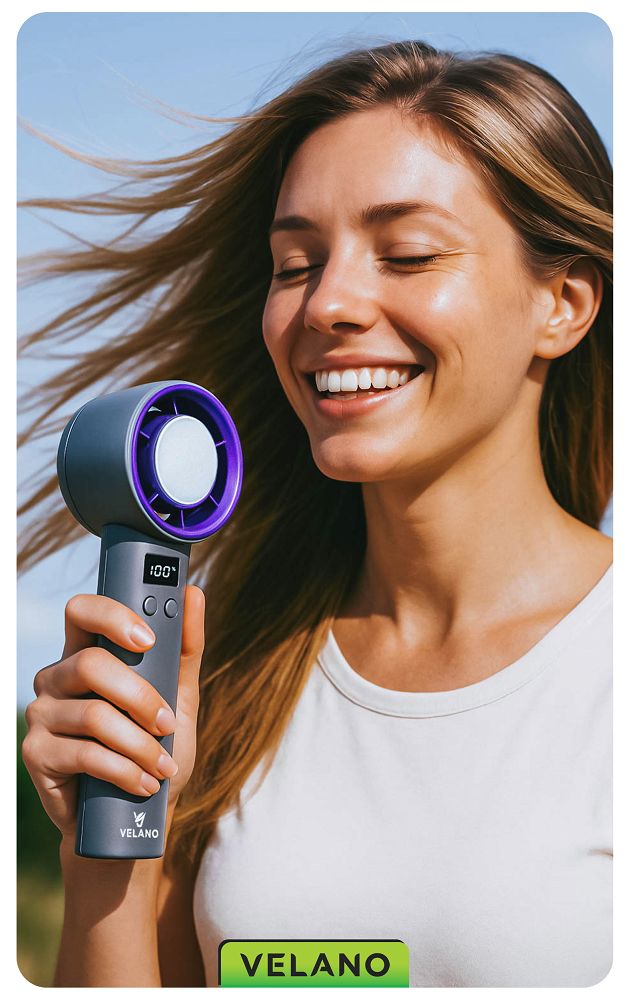 Ventilator portabil cu baterie Velano, 4000 mAh, Powermat VELWEBR0006
