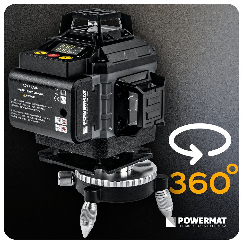 Nivela laser in cruce PM-PLK-4DM2, Powermat PM1493
