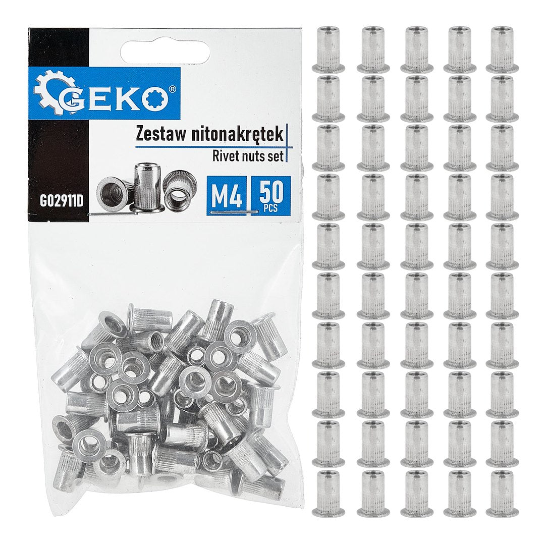 Set pop-nituri M3, 0.5-2 mm, 50 bucati, Geko G02911D