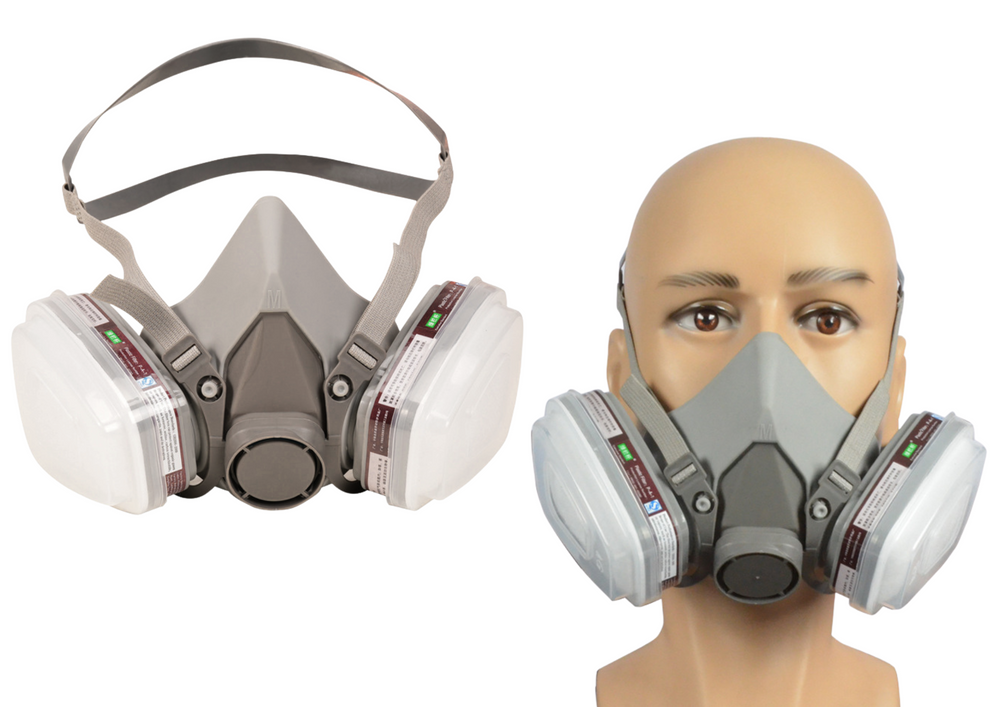 Semi masca de protectie impotriva particulelor de vopsea cu 2 filtre de carbon, Lean 20818