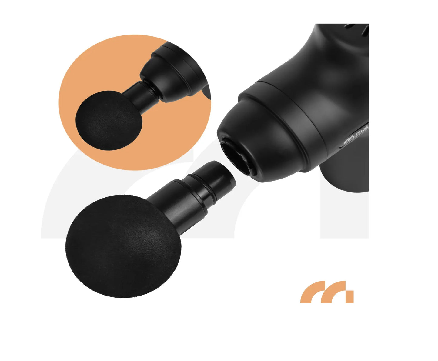 Pistol de masaj cu 6 capete interschimbabile, 4 viteze, MalTec 113859