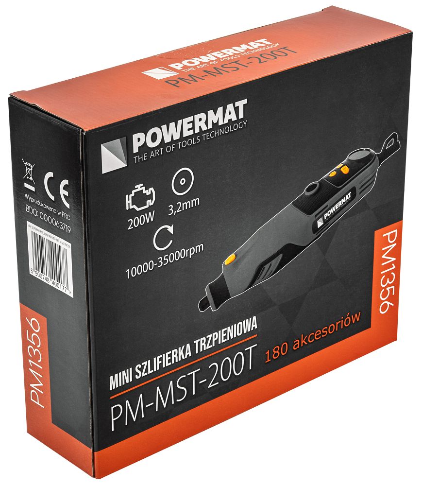 Mini polizor drept PM-MST-200T, 200 W, Powermat PM1356