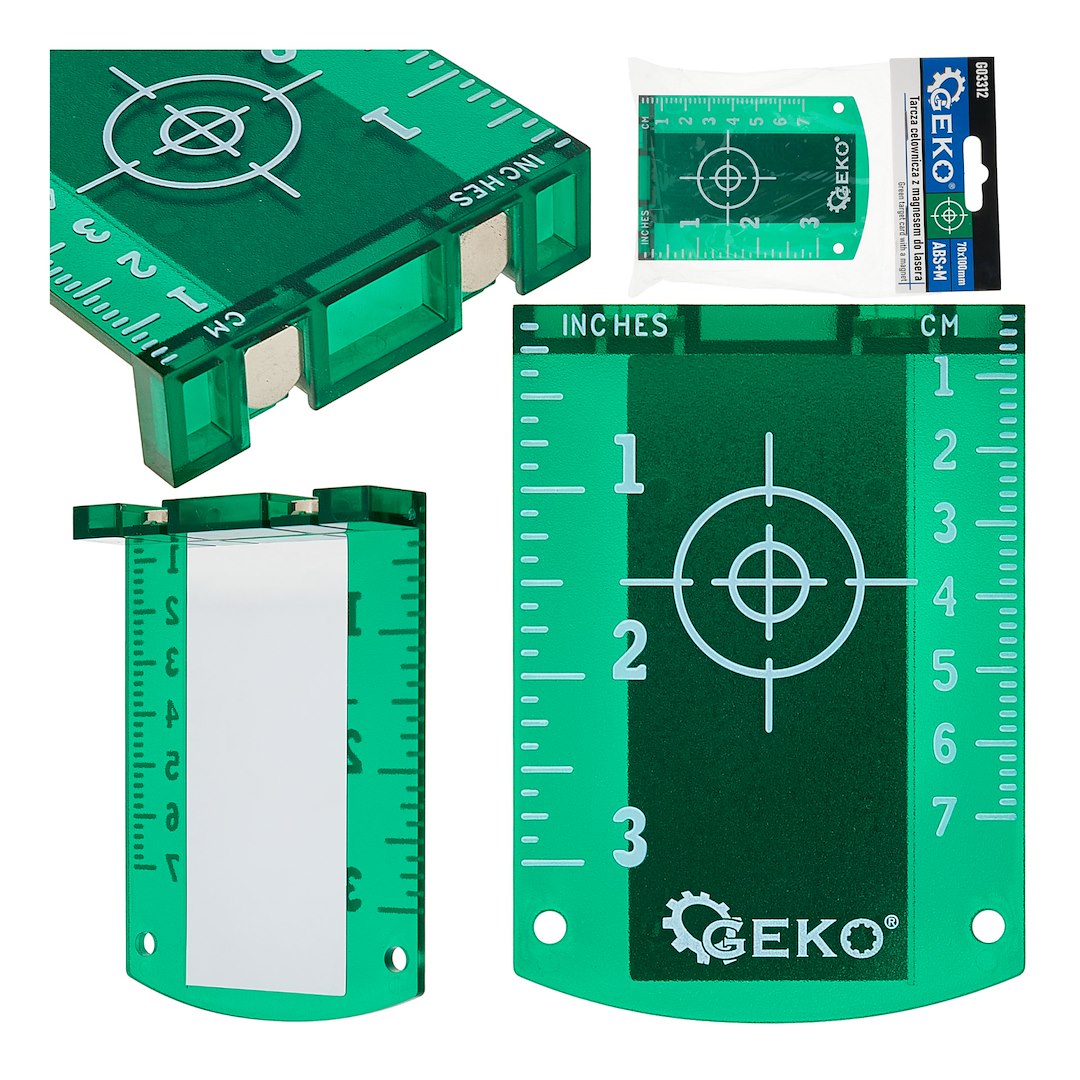 Placa tinta cu magnet pentru nivele laser, 70 x 100 mm, Geko G03312