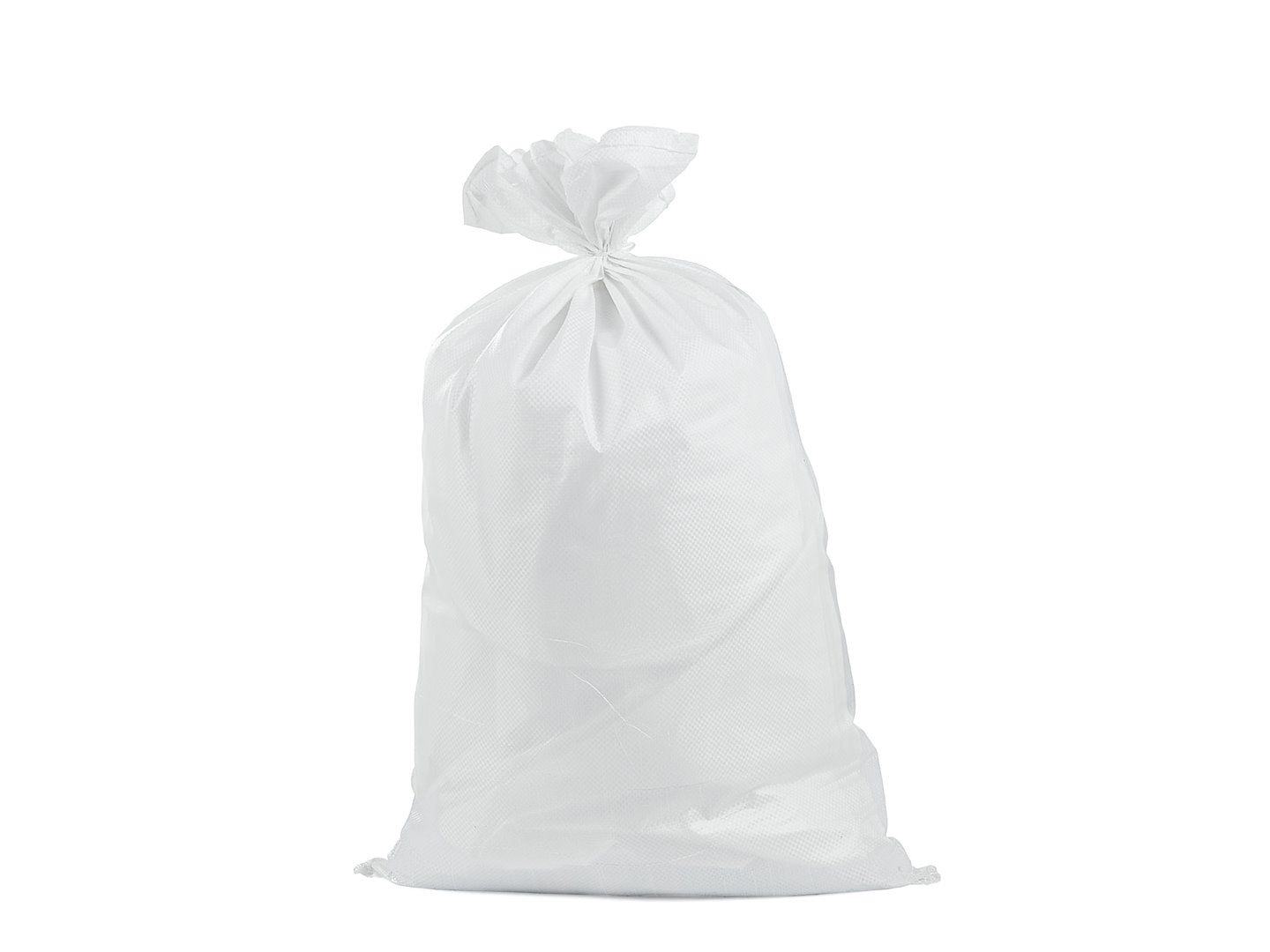 Set saci tesuti din polipropilena, 80 x 125 cm, capacitate 80 kg, alb, 100 bucati, Geko G71985A