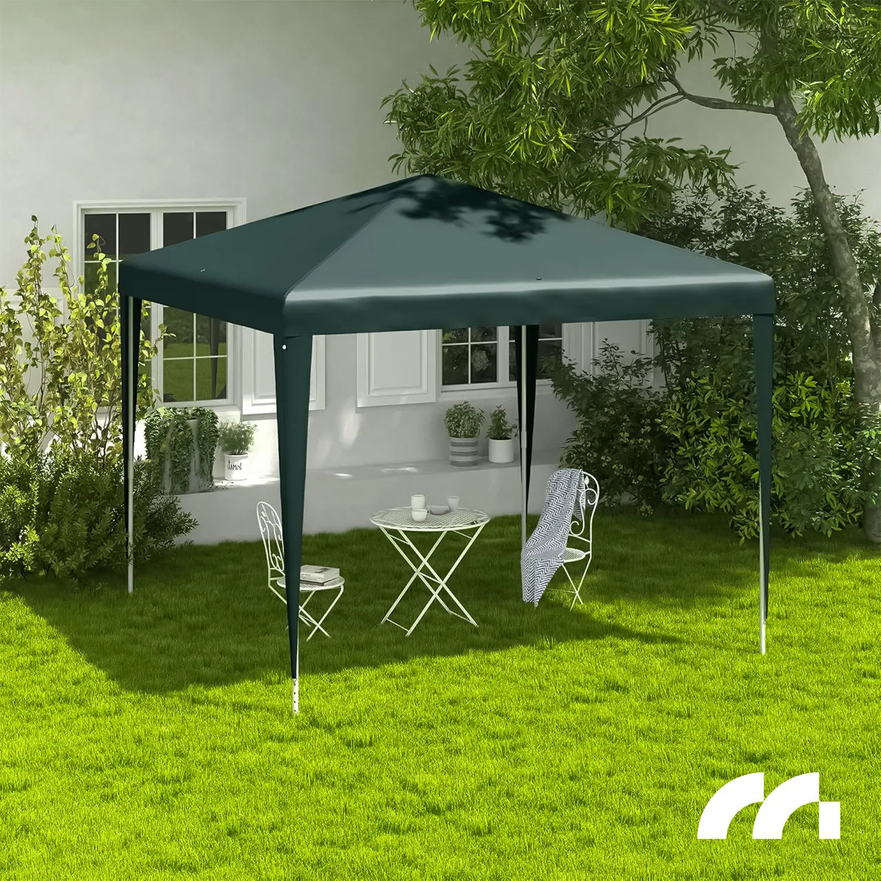 Cort de gradina pavilion, 3 x 3 x 1.9 m, verde, MalTec 112408
