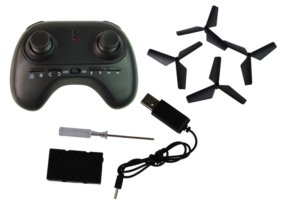 Drona de jucarie RC Blue Fighter cu telecomanda, Lean 16082