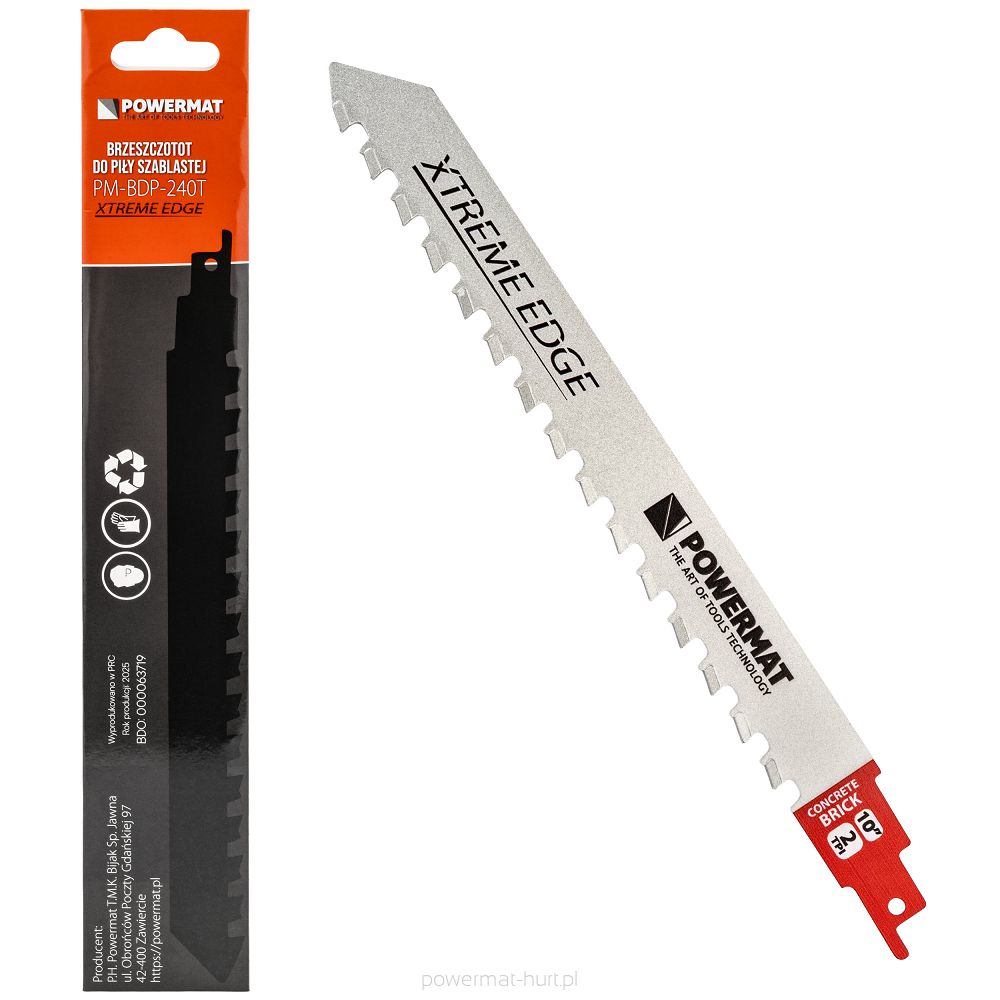 Lama pentru fierastrau sabie PM-BDP-240T, 240 x 22 mm, Powermat PM1396