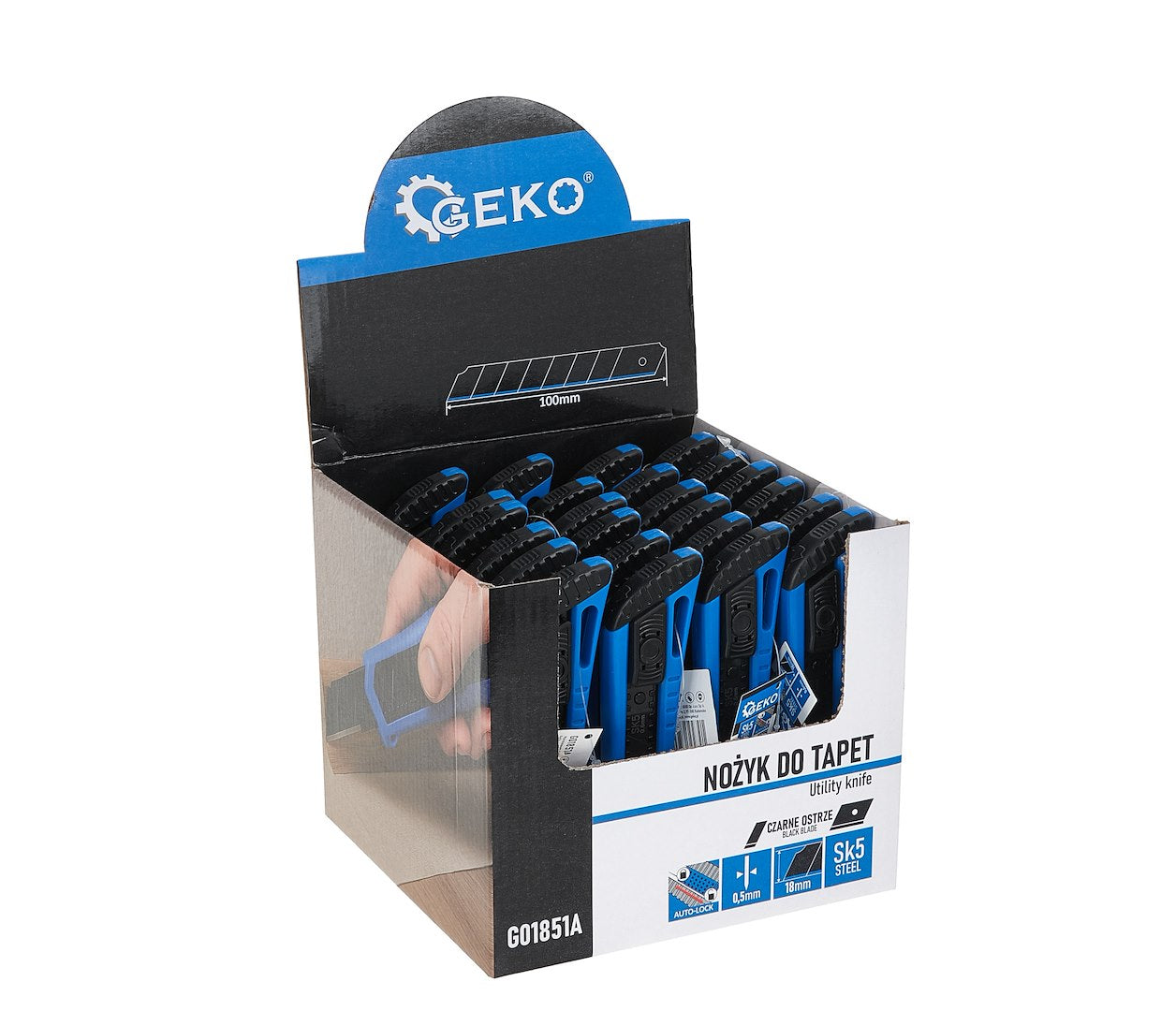 Cutter multifunctional, 100 x 18 x 0.5 mm, Geko G01851A