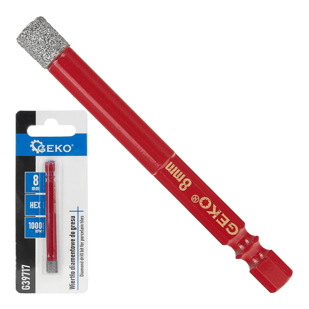 Burghiu diamantat pentru ceramica HEX, 8 mm, Geko G39717