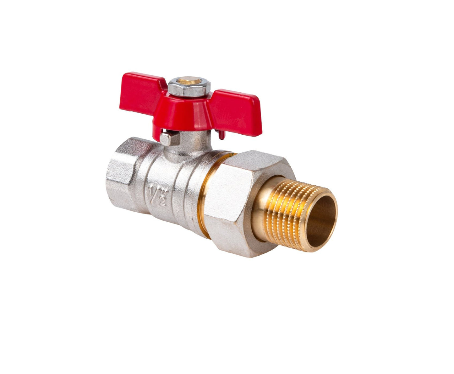 Robinet tip fluture cu bila 1/2" DN15 cu garnitura de etansare, Geko G70223