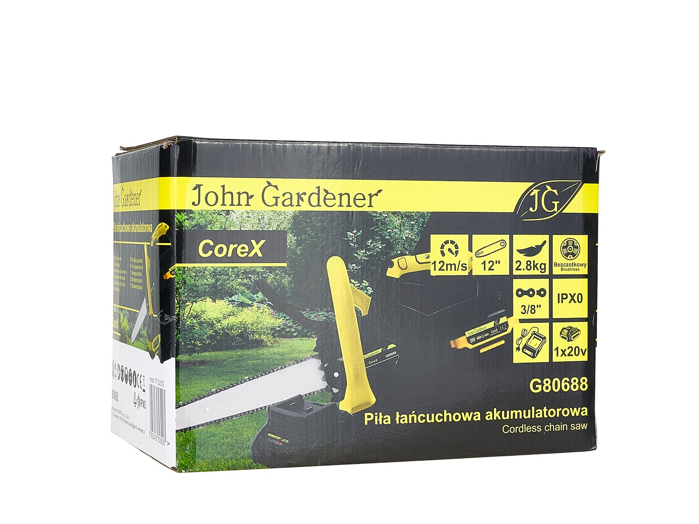 Fierastrau cu lant cu acumulator CoreX, 12", 4 Ah, 20 V, Geko G80688