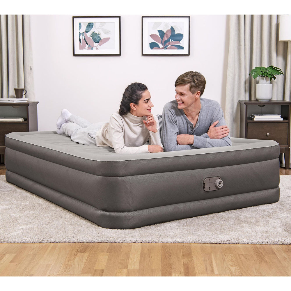 Saltea gonflabila pentru 2 persoane cu pompa electrica de umflat, 203x152 cm, Bestway 21125