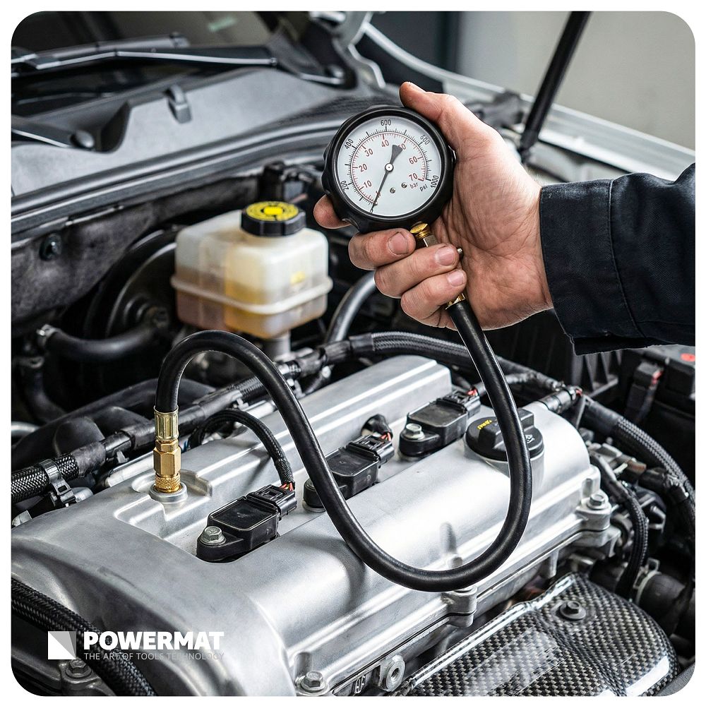 Tester compresie pentru motoare diesel PM-MCSD-16T, 16 piese, Powermat PM1524