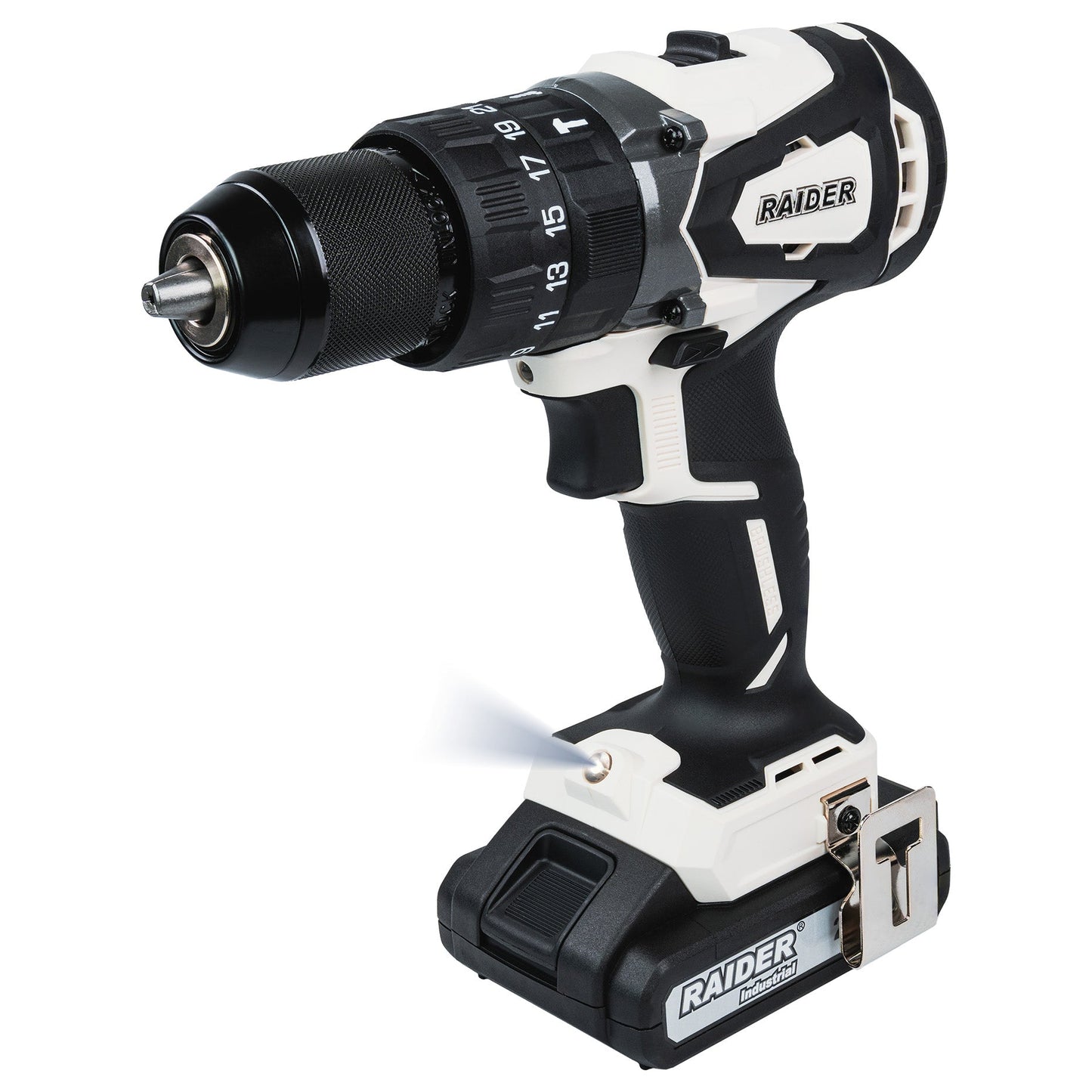 Set surubelnita cu impact brushless RDI-CDB04W si HID01W, 2 x 2Ah, Raider 011504