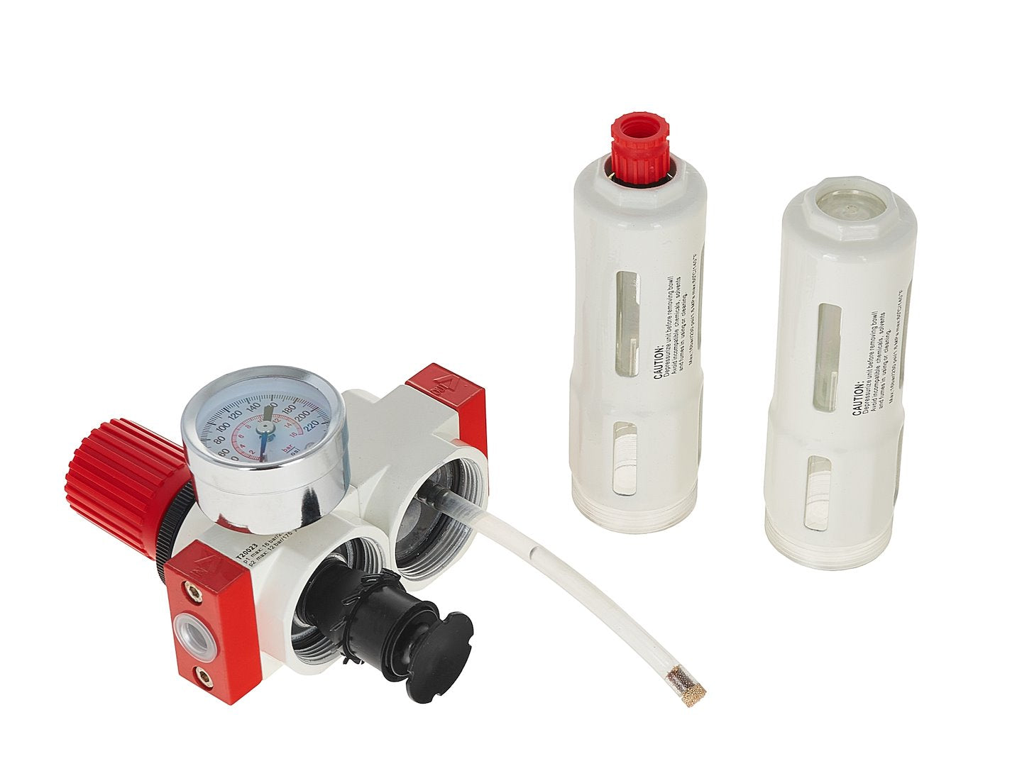 Bloc de preparare a aerului 1 / 4" cu filtru, separator de apa si lubrifiant, Tvardy T20023