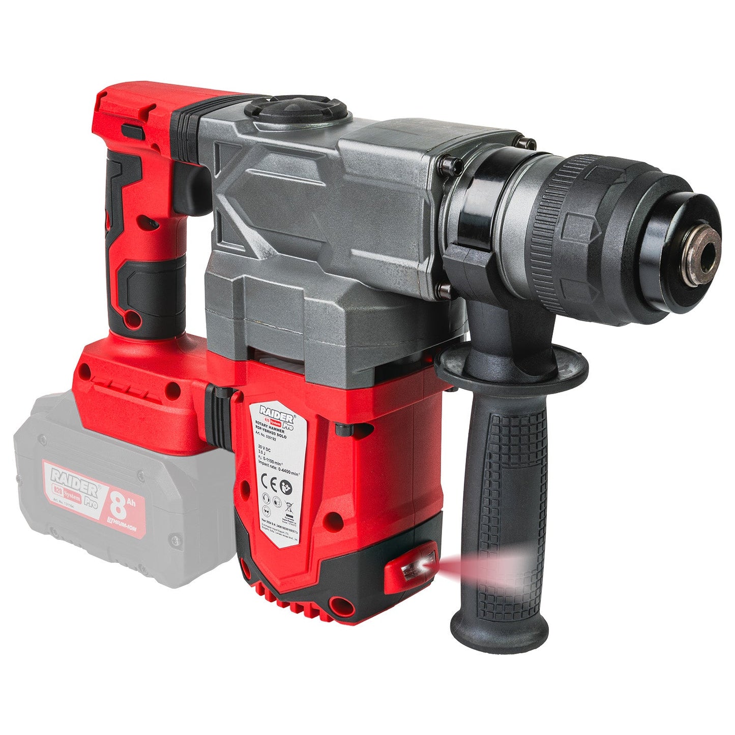 Ciocan rotopercutor brushless RDP-YBRH20 Solo (fara acumulator si incarcator), SDS+ 3 J 2F, Raider 030192