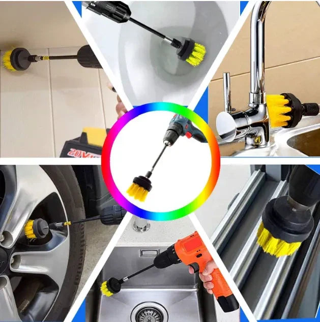 Set perii de curatare pentru bormasina, 10 bucati, Lean 20048