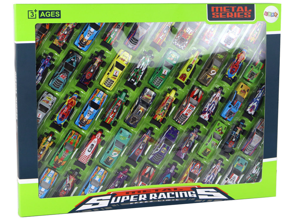 Set 50 masinute, multicolor, 6.5 x 2.5 x 1 cm, Lean 16534