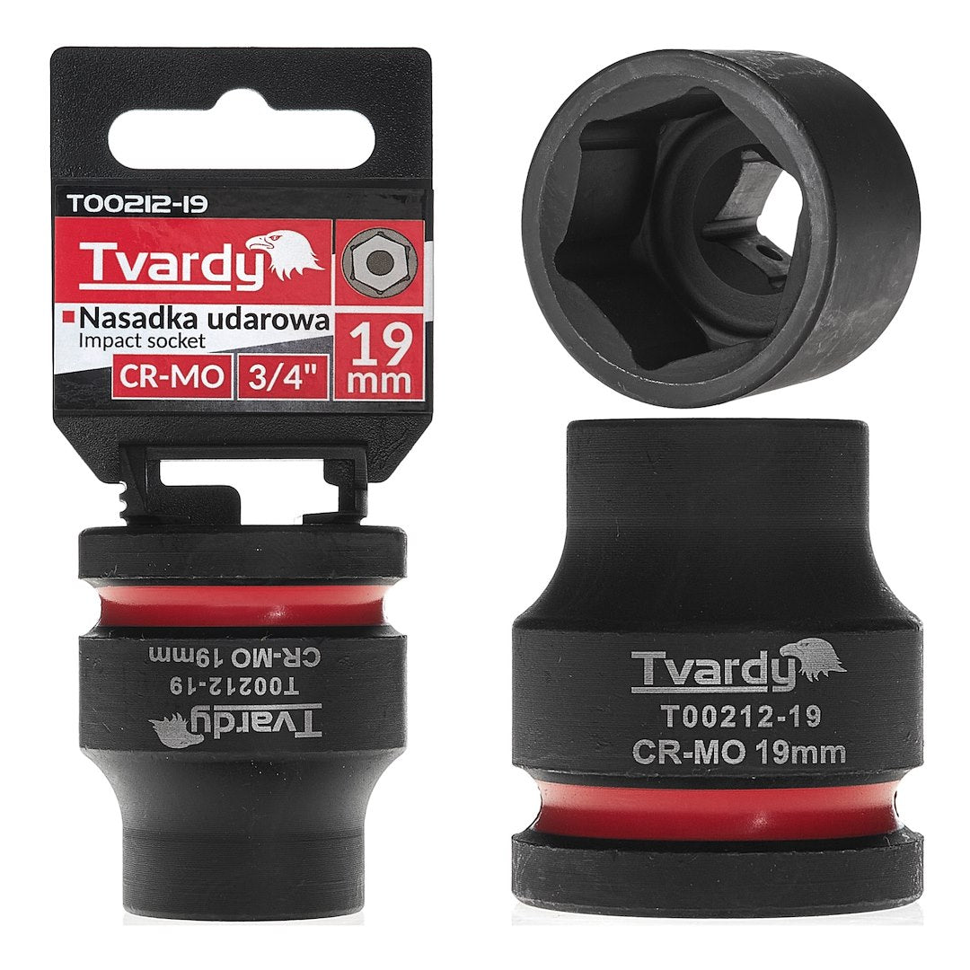 Cheie tubulara de impact in 6 puncte, 3 / 4", 19 mm, Tvardy T00212-19