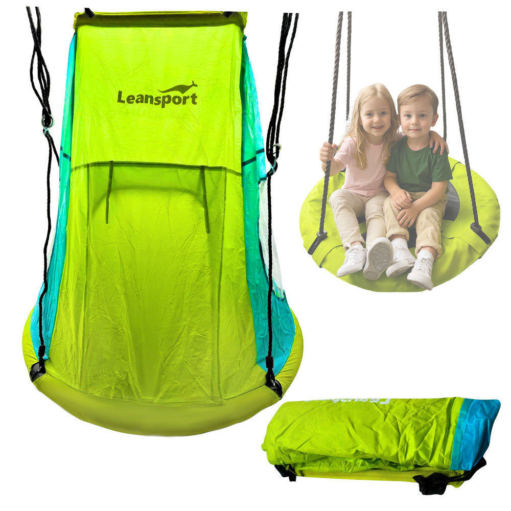 Cort balansoar 2 in 1, verde, 110-120 cm, Lean 26660