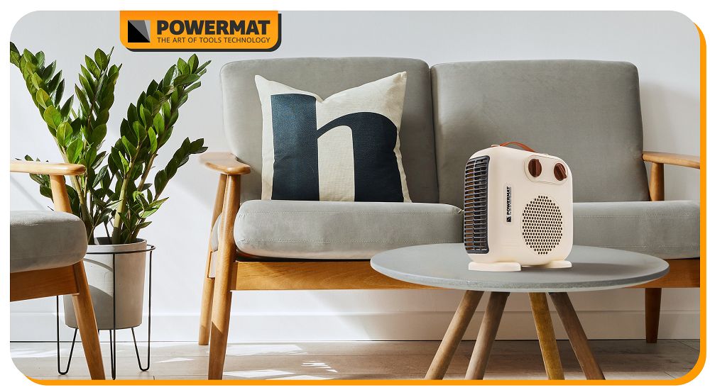 Aeroterma electrica PM-TWE-2000D, 2000 W, Powermat PM1397