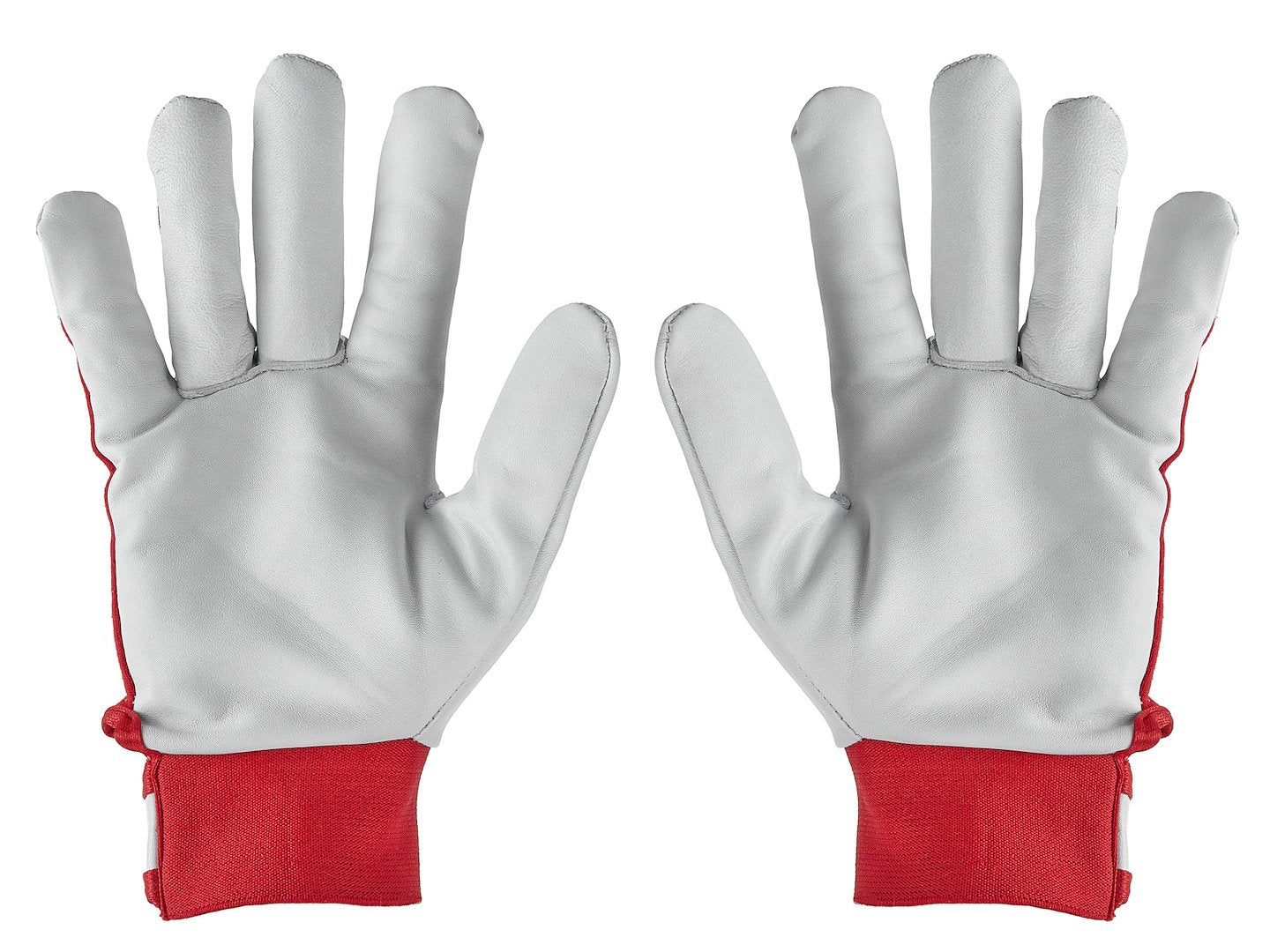 Manusi de lucru din piele de capra cu spate elastic din bumbac, manseta valcro, marimea 8, Geko G73555