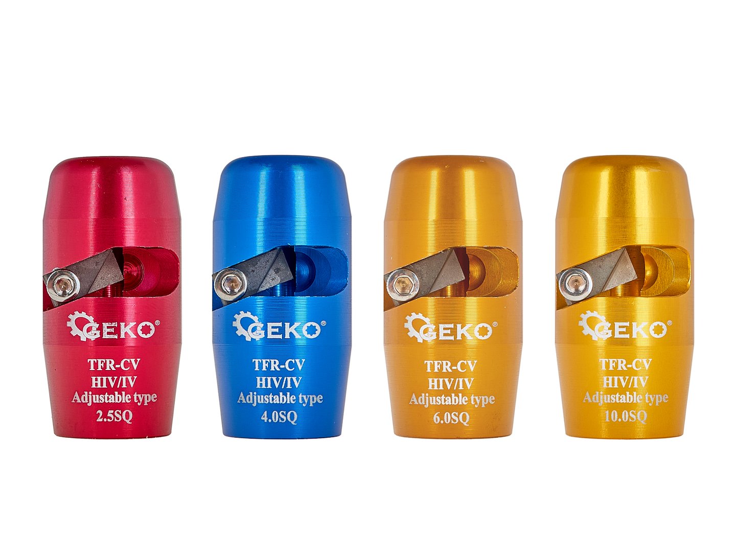 Set dezizolare cabluri pentru masina de insurubat, 8 elemente, Geko G01353