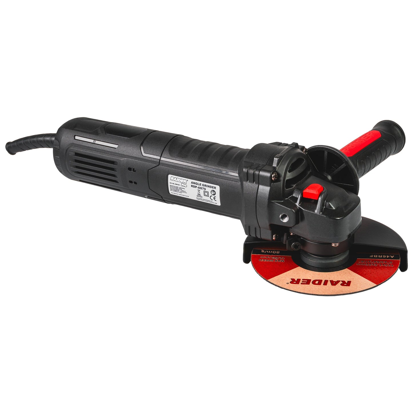 Polizor unghiular RDP-AG79 Black Edition, 125 mm, 900 W, Raider 020151