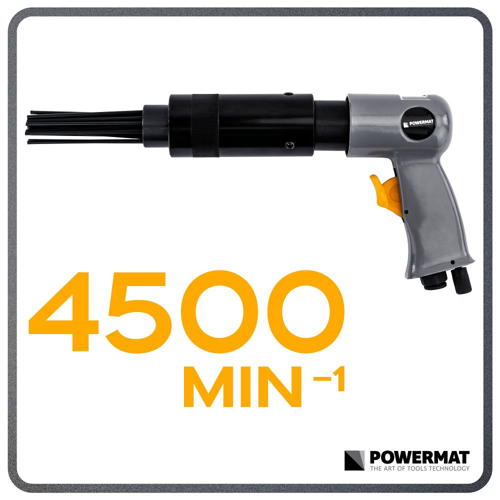 Ciocan pneumatic cu ace pentru rugina PM-PMI-19T, Powermat PM1463