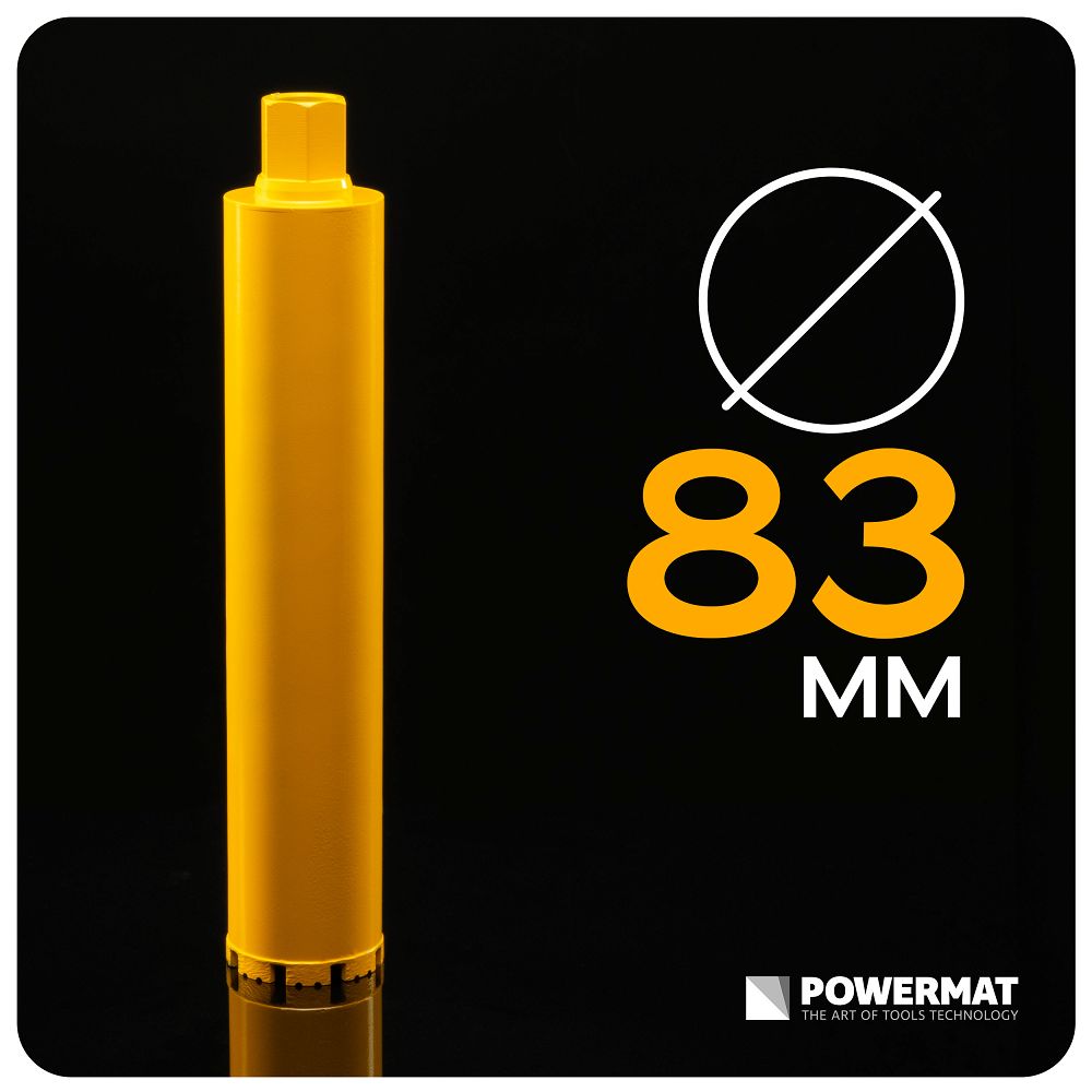 Carota diamantata PM-DWK-83x450M, 1 / 4", 450 mm, Powermat PM1560
